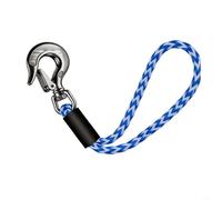 FUBESK High Visibility Tow Rope Quick Connector 2.for 4m, 6000lbs PE Floating Line with 304 Stainless Steel Hook Tubing Boat, for Kayak, PWC and Yacht, Water Sports Accessory, Green(B)