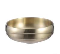 FUBESK Insulated Noodle Bowl Stainless Steel Double Wall for Pho Pasta Soup Mixed Salads 1400ml Big Capacity Asian Dinner Set Gold(Gold)