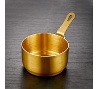 FUBESK Kitchen Mini Sauce Pan Pots - Non-Stick Small Saucepan for Gravy, Milk, and Sauces - Small Saucepan For Baby Making Coffee Butter Cookware(Gold (60ML）)