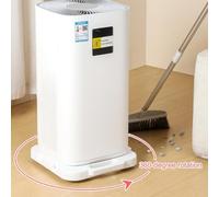 FUBESK Mobile Hand Push Flatbed Truck Four-Wheel Tray for Kitchen Appliances 31.5 x 31.5 cm ABS Material with Silent Rubber Wheels