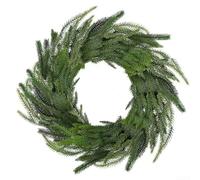 FUBESK Norfolk Pine Wreath, Artificial Real Touch Christmas Green Faux Pine Garland, For Wall Windows Mantle Outdoor Christmas Decoration (150cm)(150CM)