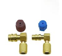 FUBESK R12 to R134a Retrofit Conversion Kit for Vehicle Air Conditioning System, 1/4 SAE Brass High Side and Low Side Ports, 2-Pack