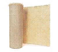 FUBESK Rattan Cane Webbing Roll Caning Material Weave Rattan Fabric Furniture for Caning Projects Pre Woven Open Mesh Cane for Cabinet Bed Chair Repair DIY-50cmX1m