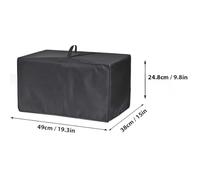FUBESK Record Player Dust Cover for Victrola Nostalgic 6-in-1 and 8-in-1, 600D Oxford Cloth, Black, 49x38x25cm