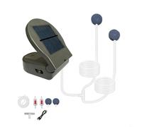 FUBESK Solar Oxygenator Air Pump for Pond, 3 Working Modes Flip Pond Oxygenator, Solar Powered Oxygen Pump for Garden, Aquarium, Fish Tank Oxygenator Kit