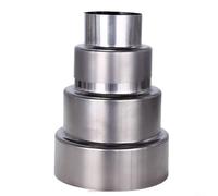 FUBESK Stainless Steel Reducer Ducting Pipe Steel Connector Adaptor Chimney Flue Liner, Ø 60mm-120 mm Chimney Flue Liner Stainless Steel Flue Liner Reducer/Tubing Connector Chimney Adaptor