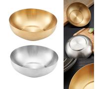 FUBESK Stainless Steel Serving Dishes for Dipping Sauce, Snacks, Condiments - 5 Colors Available: Silver, Gold, Rose Gold - Compact & Stackable