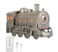 FUBESK Steam Train Essential Oil Diffuser 300Ml Humidifier With Remote Control, 7 Colors LED Light, 2 Spray Modes, Train Cool Mist Humidifier For Bedroom Office Desk(Bronze)