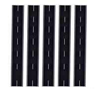 FUBESK Straight Road, 5 Pack N Scale Road Strips - 40Mm Road Width- Customize Your Layout, Asphalt Road Black Landscape Modelling N Gauge Railway Accessories