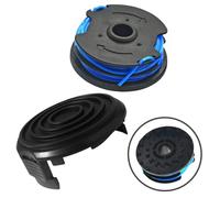 FUBESK String Trimmer Spool and Cap, 1.65 mm Nylon Dual-Line, 27 ft, | for Harbor Freight Bauer 20115E-B 5.5 A 15 in Corded Electric String Trimmer