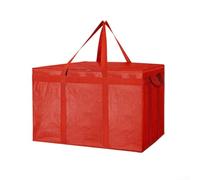 FUBESK Sustainable Choice in Grocery Transport Solutions Large Capacity, Reliable Zippers, and Efficient Thermal Protection System (red)