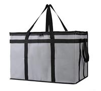 FUBESK Sustainable Choice in Grocery Transport Solutions Large Capacity, Reliable Zippers, and Efficient Thermal Protection System (Gray Black)