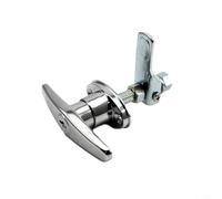 FUBESK T Handle Lock, Rear Fixing T Handle Lock with 2 Keys Tools Box Garage Door Lock for Trailer Caravan Canopy Garage Door Parts Zinc Alloy T Handle Lock Kit Camper Attachment