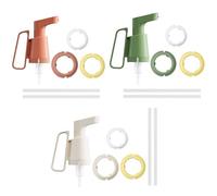 FUBESK Tomato Sauce Press Pump with Handle, Leakproof Sealed Dispenser for 2mL Precise Portion Control, Compatible with Standard Glass & Ketchup Bottles, ABS PP Material, Red/Green/White, 5 Pack