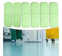 FUBESK Washable Reusable Mop Pads for Swiffer Sweeper XL, Thick Microfiber Wet Dry Cleaning Refills for Pet Hair, 2 or 4 Pack Green(4 PACK)