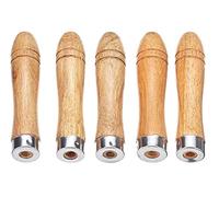 FUBESK Wooden Handle for File Cutting Tool Craft, Comfortable Wooden File Handle Replacement Accessories Jewelry Tool Accessorie for 4-6Inch File 9cm-5PCS