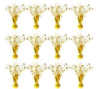 FUBININA 12 Pack Metallic Foil Spray Centerpiece Star Table Decoration Burst Table Centerpieces for Birthday Wedding Anniversary Graduation Holiday Party Supplies Decor, Gold