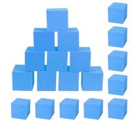 FUBOTRAD Foam Pit Blocks Foam Padding Blocks Foam Pit Cubes Sponge Blocks for Amusement Park Gymnastics Freerunning and Parkour Courses - 24PCS 5" x 5" x 5" (Dark Blue)