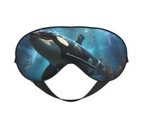 FUBUKIOF Huge Killer Whales Soft Eye Mask. Unisex, Comfortable and Breathable, Suitable for Daily Rest. Helps You Quickly Enter Deep Sleep., Black