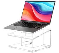 FUCDTEFC Acrylic Laptop Stand for Desk, Laptop Riser for 10-15.6 Inch Laptops, Ergonomic Computer Stand Holder Compatible with Macbooks and Notebooks- Clear