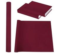 fuceury Book Cloth for Book Binding 57 x 17 Inch Dark Red Fabric Surface Paper Backed Book Cover