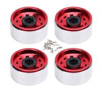 Fuchooky 1.9 Inch RC Crawler Wheel Hubs Aluminum Glueless Installation Vintage Style for Axial SCX10 II III Redcat Gen 8 Gen 7 D90 1/10 Scale 5 Slot Metal Wheel Hubs