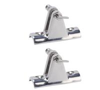 Fuchooky 2 PCS 316 Stainless Steel Concave Base Boat Deck Hinge with Lock Pin Heavy Duty Marine Grade Hardware for Canopy Hatch Cover Mounting for Yacht Pontoon Boat RV