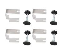Fuchooky 4Pcs Drawer Panel Fixing Clamp Stainless Steel Bow Shaped Drawer Front Installation Clamp