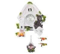 Fuchooky Cuckoo Clock Cuckoo Bird Voices On Time Alarm Classic European Style Cute Cuckoo Bird Voices Wall Clock for Kids Bedroom Living Room School