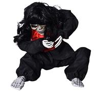 Fuchooky Halloween Trembling Crying Ghost Doll Voice Control Ghost Prop Halloween Party Decorations Haunted House Prop (BLACK)