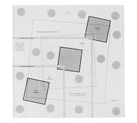 Fuchooky Log Cabin Quilt Ruler Transparent Acrylic Quilting Ruler Log Cabin Trim Tool (10 Inch)