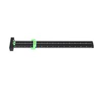 Fuchooky Woodworking Compass Tool 14inch Metal Aluminium Alloy Double Line Marking Ruler Adjustable T Type Measuring Scribing Ruler (Black) (Green)