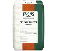 Fuchs Professional - Cayenne Pepper Ground | 1 kg in a Recyclable Bag | Hot Spice for Chili con Carne | Professional Quality for Bulk consumers and Restaurants