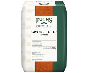 Fuchs Professional - Cayenne Pepper Ground | 1 kg in a Recyclable Bag | Hot Spice for Chili con Carne | Professional Quality for Bulk consumers and Restaurants