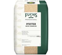 Fuchs Professional - White Pepper Ground | Warm-Spicy Aroma for Flavoring Dishes | Professional Quality for Bulk consumers and Restaurants | 1 kg in a Recyclable Bag