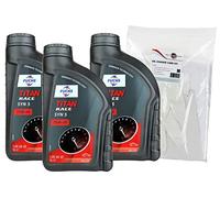 Fuchs Titan Race Syn 5 75W90 GL5 Gear Oil Triple Pack & Powerenhancer Oil Change Care Kit