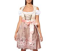 Fuchs Trachtenmoden Women's Dirndl Dress , Multicoloured (champagner/rose), 36