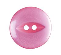 Fuchsia Baby Cardigan Buttons, 11 mm Fish Eye, Pack of 10 - Two-Hole Plastic Buttons for Newborn Knits, Doll Clothes & Tiny Repairs - Giddy Square