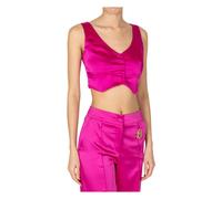 Fuchsia Crop Raso Button Jackets - female - Babylon - Waistcoats - Pink - S - Jackets S