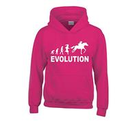 Fuchsia Hoodie M 12-14 (40") 'Evolution of Horse Riding'