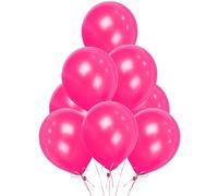 Fuchsia Pink Balloons 100 Pack, Large 12 Inch Thick Latex Biodegradable Helium Party Balloons for Birthday, Wedding, Baby Shower, Valentine's Day Events Decoration for Balloon Arch Garland