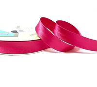 Fuchsia Pink Byetsa Satin Fold 18mm Bias Binding on a 3m length (N.B. this is a cut from a roll, presented on a Bertie's Bows ribbon card)