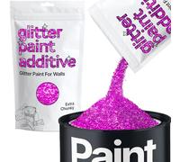 Fuchsia Pink Glitter Paint Additive Extra Chunky 100g for Adding Sparkle to Paints & Varnish | Paint Walls Sparkly Add to Emulsion, Acrylic or Lacquer Indoor | Hemway