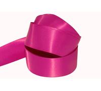 Fuchsia Pink Satin Ribbon - 50mm Wide - 5 Meter - for Gifts Wrap Sew Party, Decorations Events Dress Wedding Christmas Crafts, Bows Car, Floral Balloons Hairs, DIY, Bouquets, Cake More