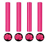 Fuchsia Puff Vinyl Heat Transfer, 3D Puff Heat Transfer Vinyl Sheets Iron on for Cricut, Rose Pink Foaming Heat Transfer Puffy HTV for Heat Press T Shirts DIY Clothes Fabric, 4 Sheets 10”X12”(30