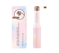 Fuchsia Shimmer Eyeshadow Stick, Rose-Gold Copper Sparkle, 0.1 oz, 3 g | Retractable jelly-glaze format, direct eyelid application, pale pink gradient casing, for daily routines and evening looks
