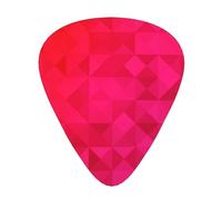 Fuchsia Triangle Geometric,12 Pcs Guitar Pick,3 Different Thickness Plectrums for Acoustic Guitar Bass Ukulele (0.46mm 0.96mm 0.71mm)