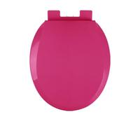Fuchsia,Wemune Round Toilet Seat Soft Close Colored, Thicken PP Material Slow Close Toilet Seats, Quick Release Toilet Lid Round 360 * 410Mm
