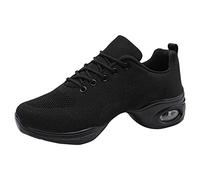 Fuchsia Women Summer Fashion New Model Mesh Breathable Comfortable and Non-slip Big Dance Shoes Light Dance Shoes American Heel 7, Black, 7 UK