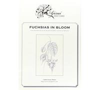 Fuchsias in bloom. A blackwork design